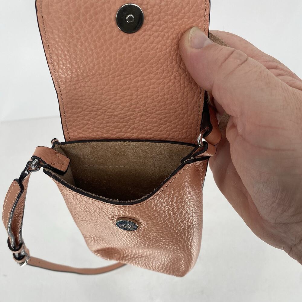 Rebecca Minkoff Isobel Leather Phone Crossbody Bag Blush Mini Purse - Picture 6 of 6